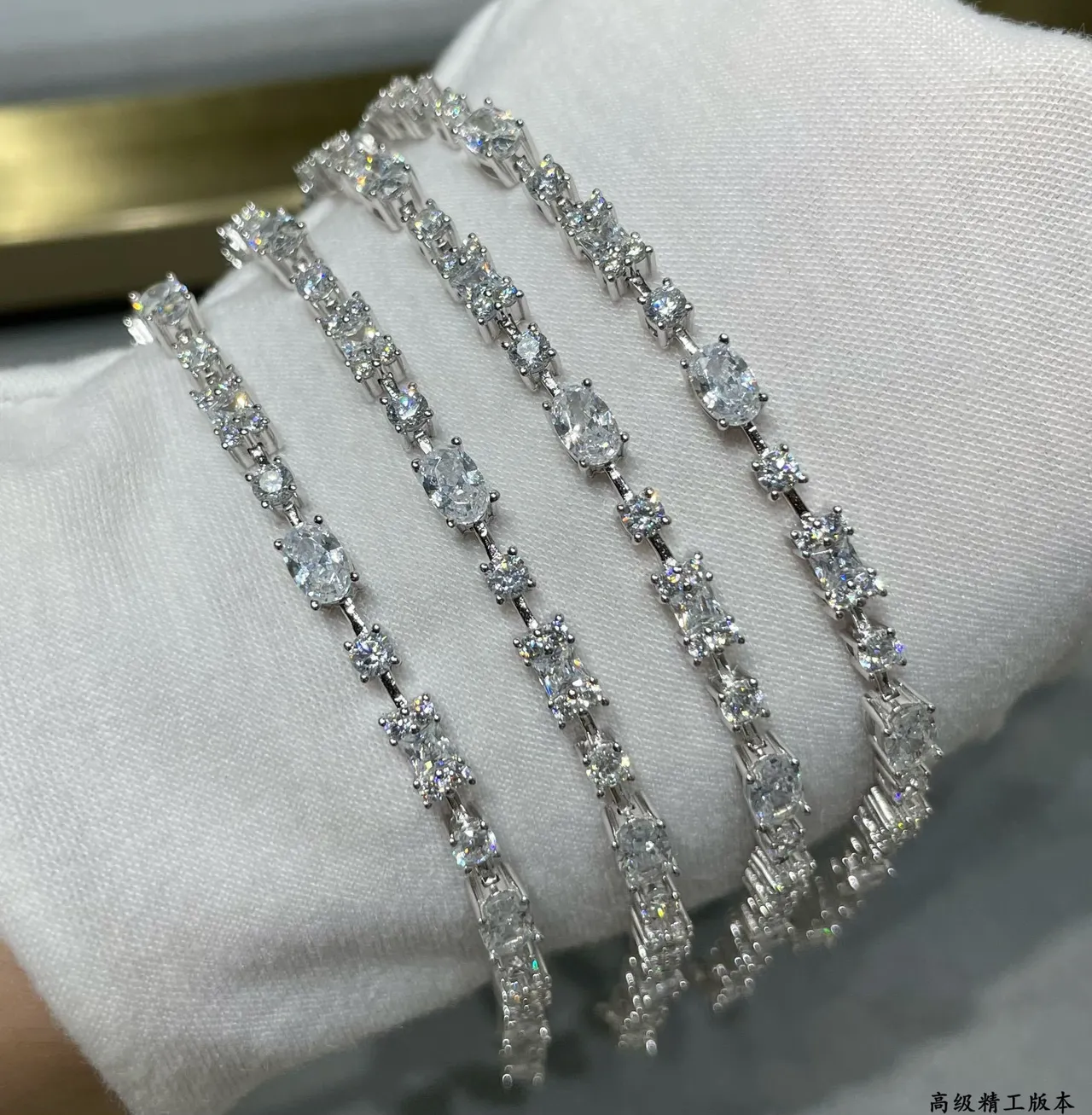 Silver-Tone Crystal Pavé Stacking Bracelets 4