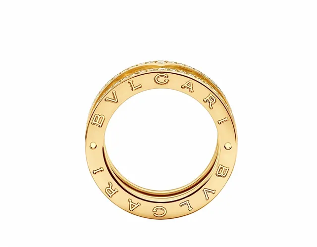 Stackable Pavé-Set Quilted Chevron Band Rings 4