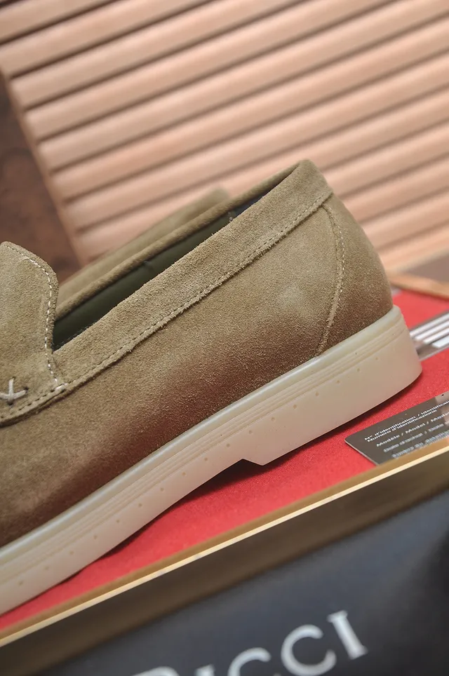 Stefano Ricci Beige Green Suede Upper Horsebit Buckle Loafer 2