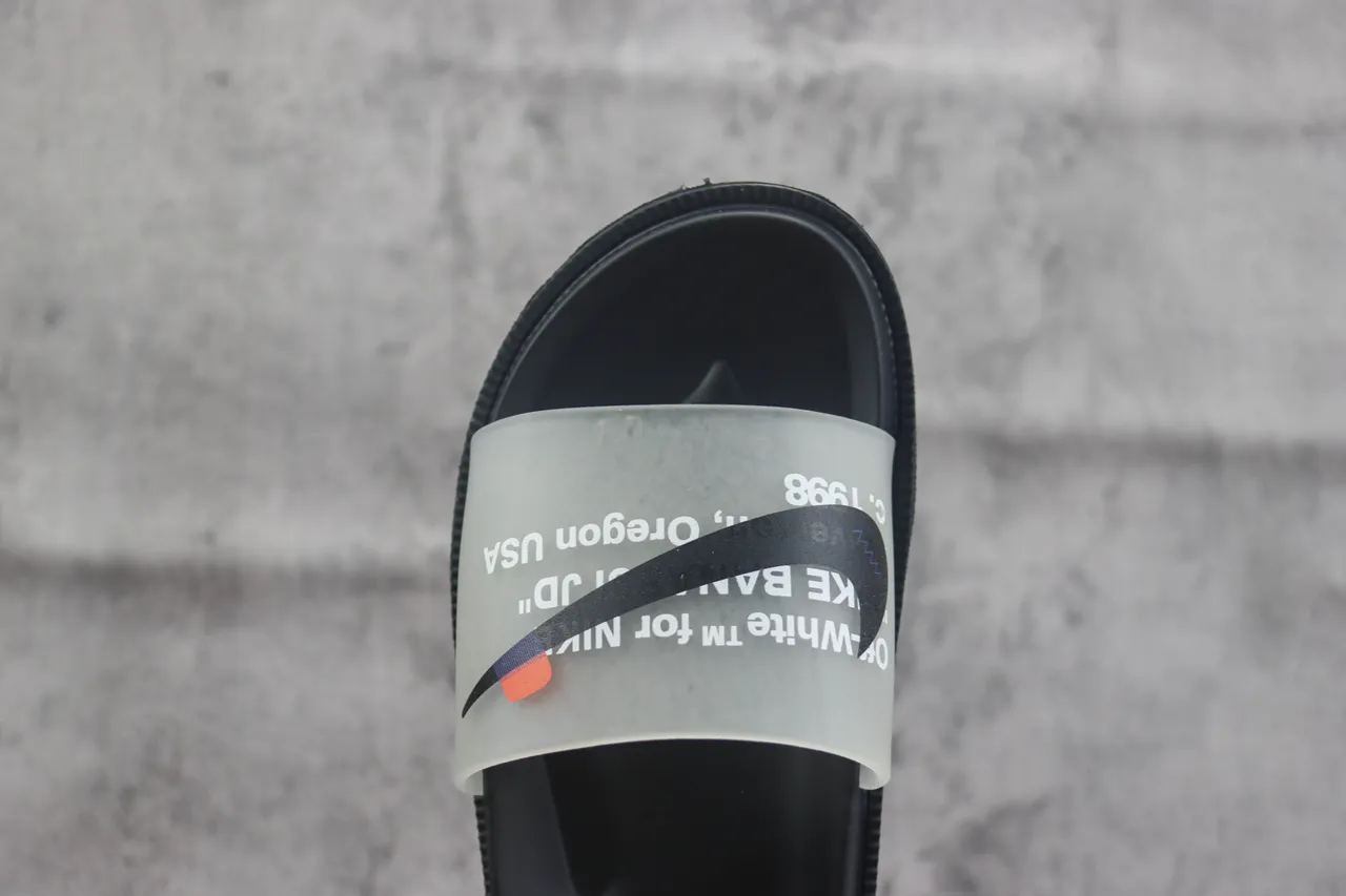 Translucent Gray Strap Black Sole Slide Slipper 5