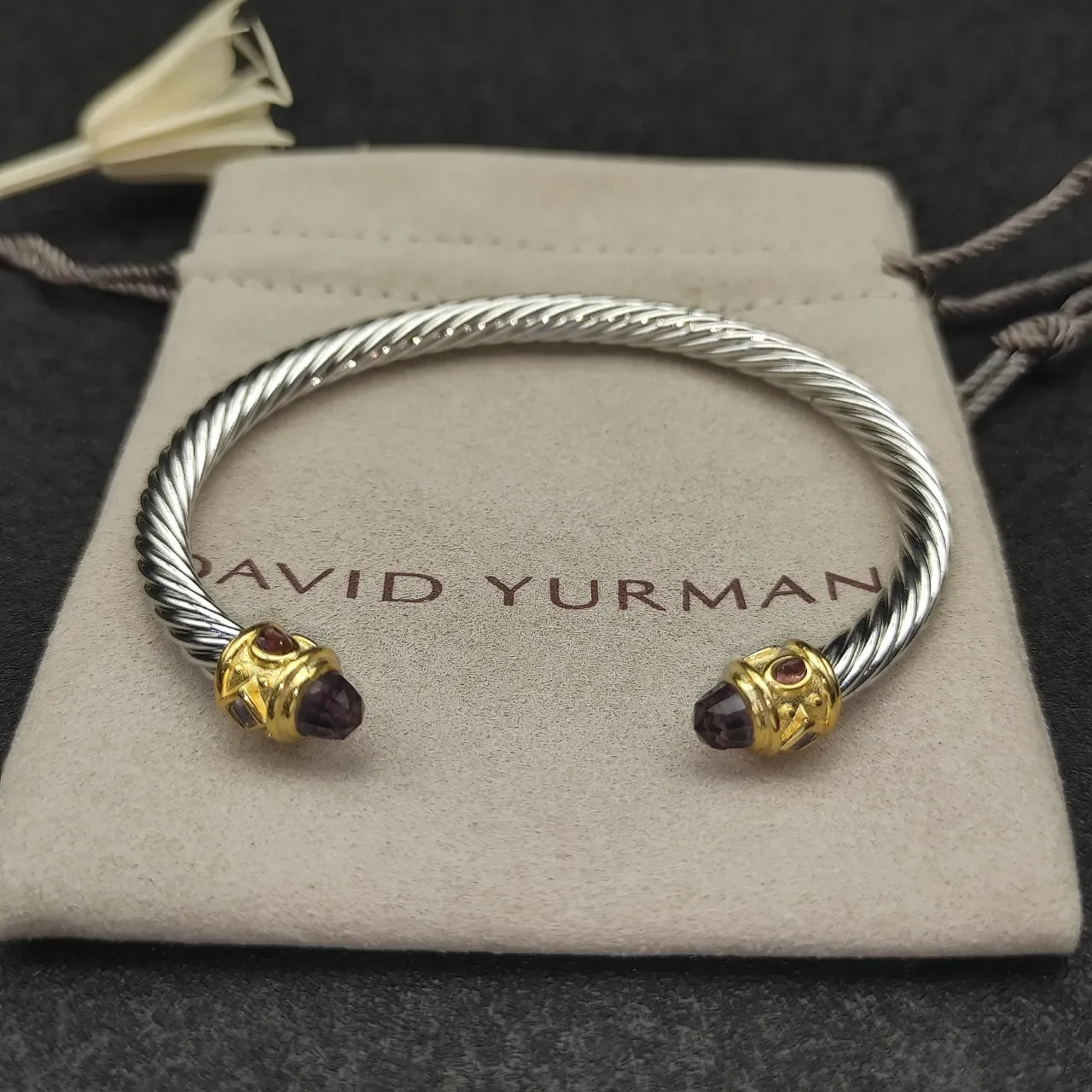 Twisted Cable Two-Tone Gem-Set Bracelet 5
