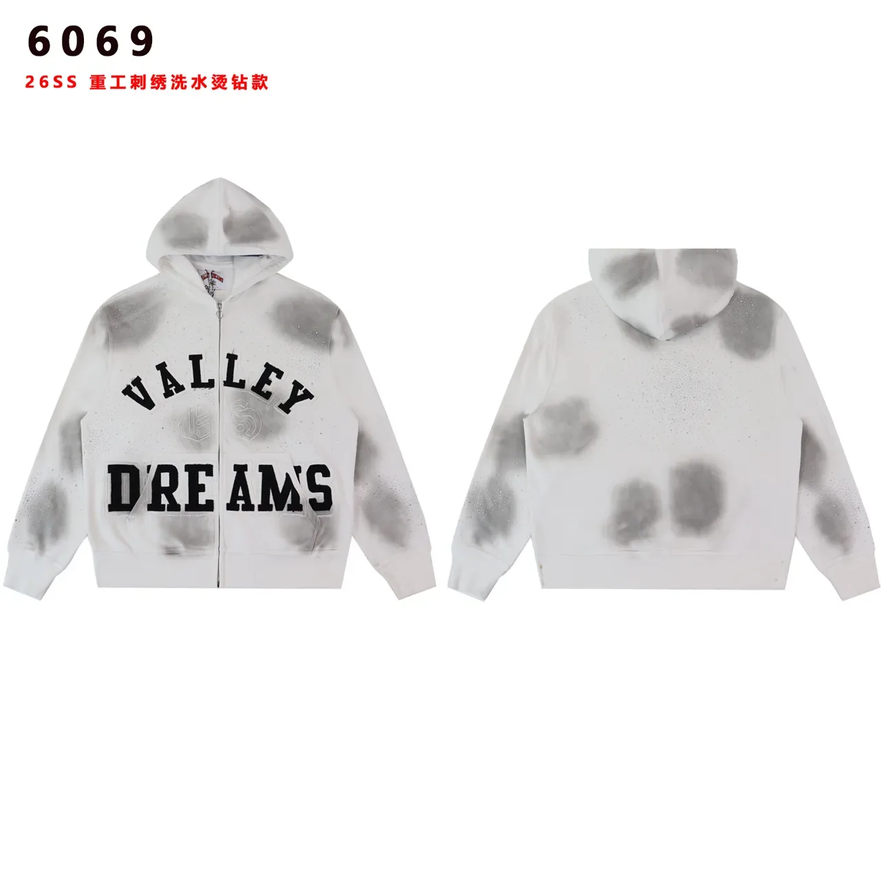 Valley Dreams Speckled Wash ফুল-জিপ হুডি 3