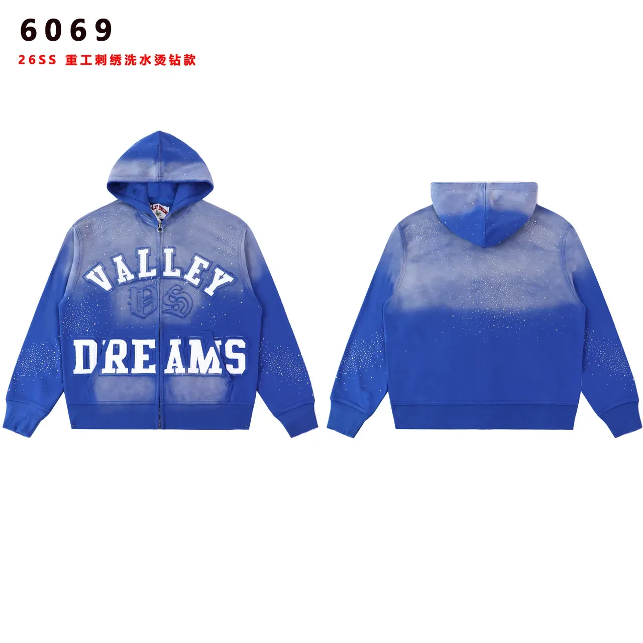 Valley Dreams Speckled Wash ফুল-জিপ হুডি 4