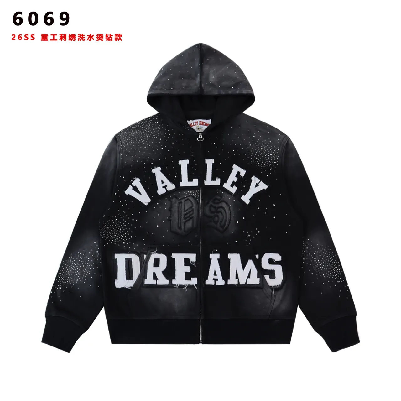 Valley Dreams Speckled Wash ফুল-জিপ হুডি 7