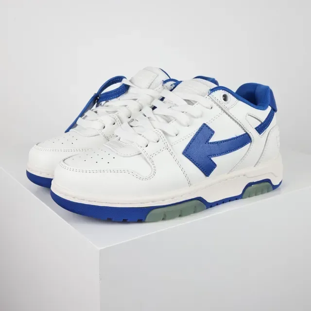 Sneaker Low-Top Blanc et Bleu Arrow-Logo 2