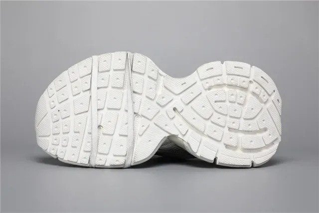 White and Silver Metallic Chunky Sneakers 6