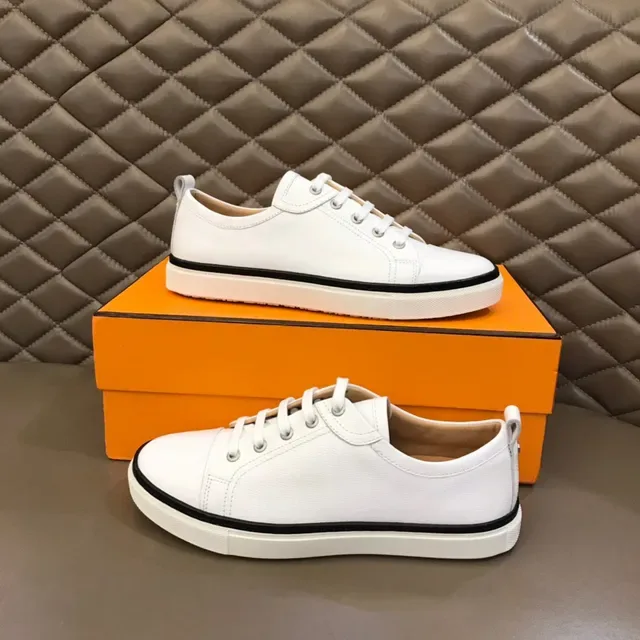 White Leather-Style Low-Top Lace-Up Lifestyle Sneaker 7