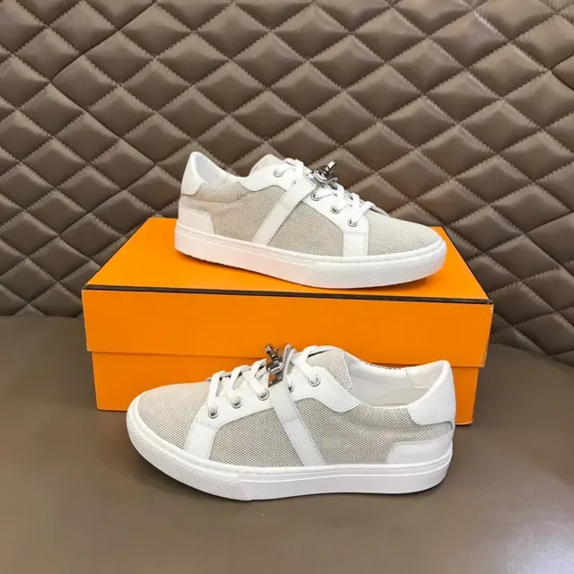 White Mesh and Leather Panel Low-Top Sneaker 7