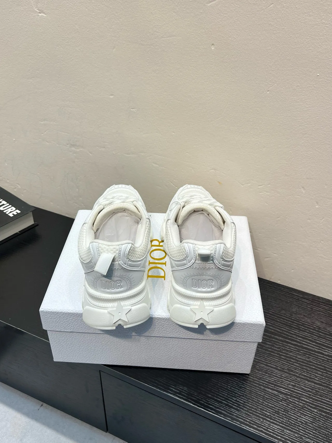 White Monochromatic Sculpted Midsole Chunky Sneakers 6