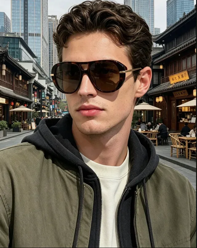 Gentle Monster Oversized Rectangular Black Frame Brown Lens Sunglasses 2