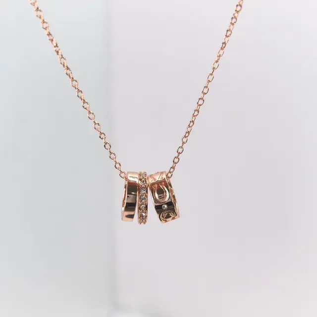 Givenchy Oro Plata Anillos Apilados Colgante Motivo de Herradura Collar 9