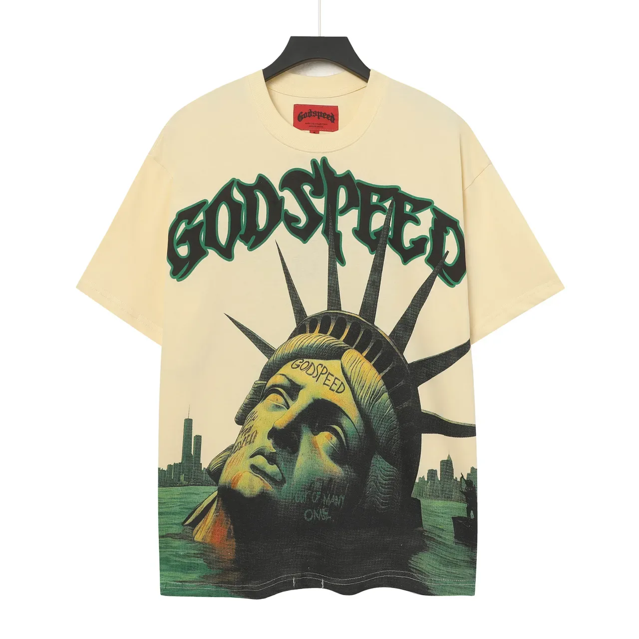 Camiseta oversized Godspeed com estampa gráfica frente e verso 2