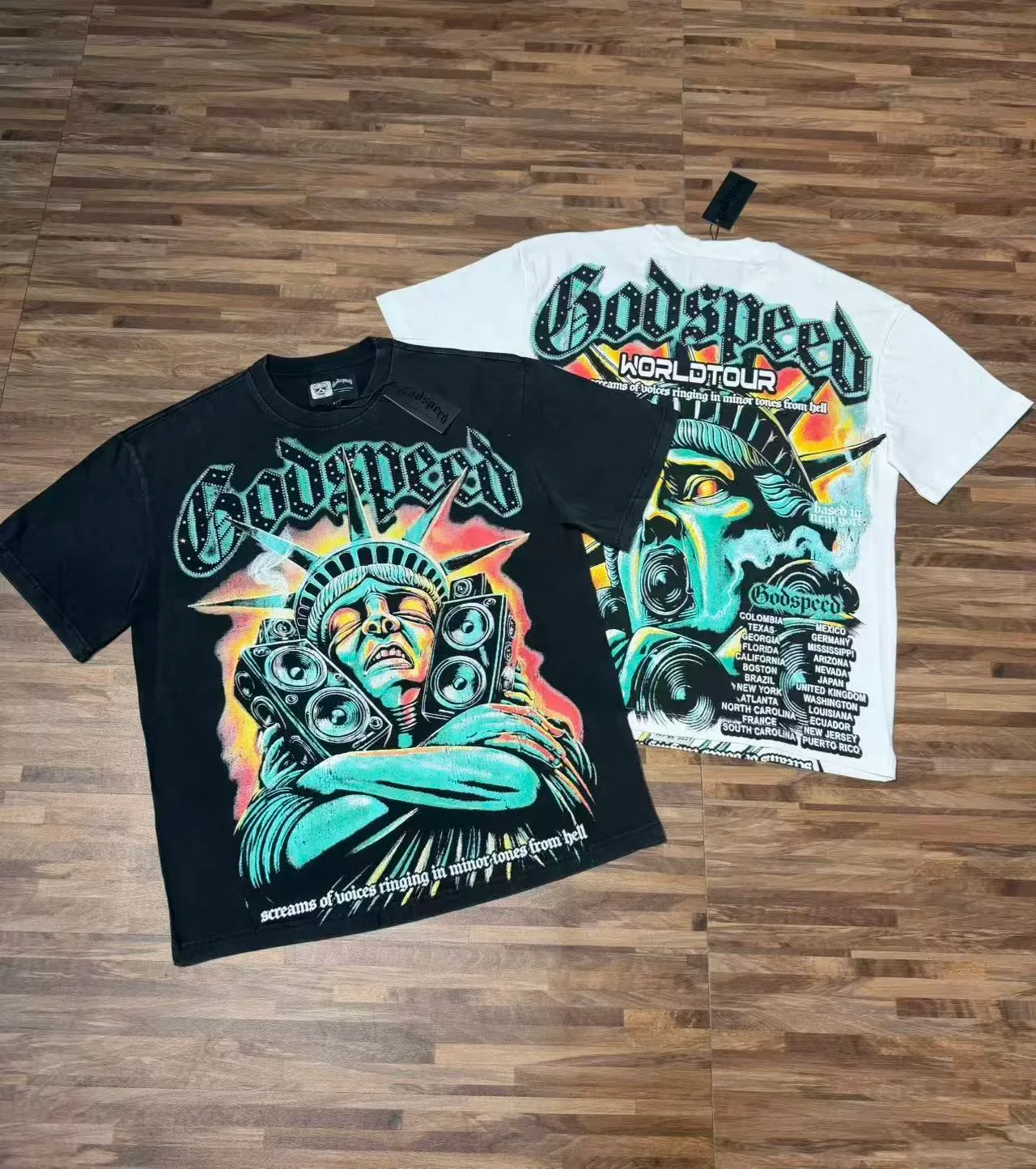 Godspeed গ্রাফিক প্রিন্ট ওভারসাইজড টি-শার্ট 5