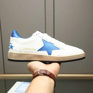 Golden Goose Ball Star Tênis Lifestyle Branco e Azul Estrela