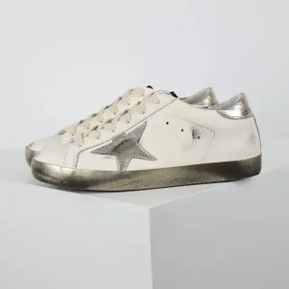 Golden Goose Superstar Off-White Metallic Star tênis lifestyle