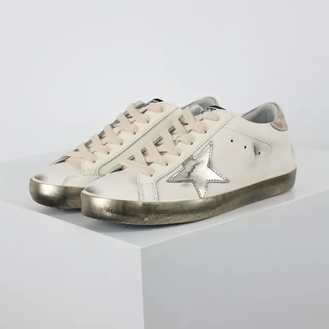 Golden Goose Superstar Off-White Metallic Star জীবনশৈলী স্নিকার 2
