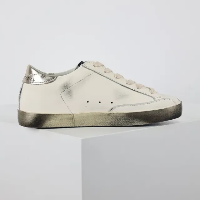 Golden Goose Superstar Off-White Metallic Star জীবনশৈলী স্নিকার 7