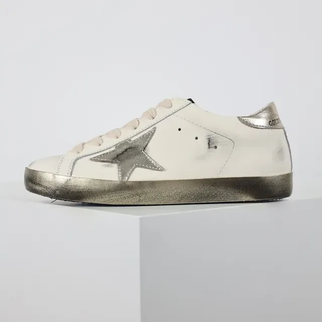 Golden Goose Superstar Off-White Metallic Star জীবনশৈলী স্নিকার 9