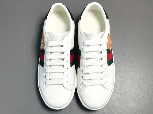 Gucci Ace Bear Embroidered White Lifestyle Sneakers 12