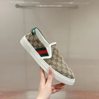 Gucci Ace GG Monogram Web 一脚蹬生活休闲运动鞋