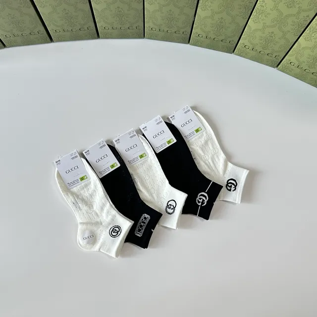 Gucci Ace Interlocking G Logo নিম্ন-কাট এনকেল সক্স 3