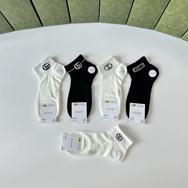 Gucci Ace Interlocking G Logo নিম্ন-কাট এনকেল সক্স 7