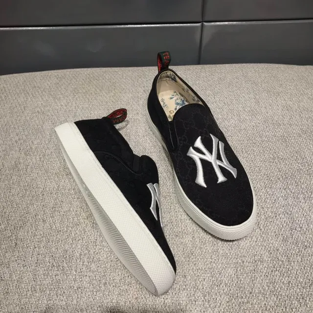Gucci Ace x MLB New York Yankees Black Embroidered Logo Loafers 6