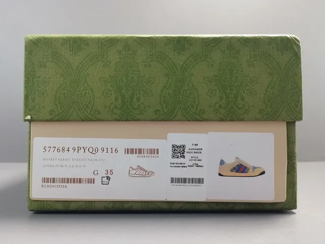 Gucci Beige Multicolor Low-Top Leather And Jacquard GG Fabric Lifestyle Sneakers 11