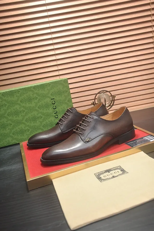 Gucci Brown Cap-Toe Oxford Shoes 4