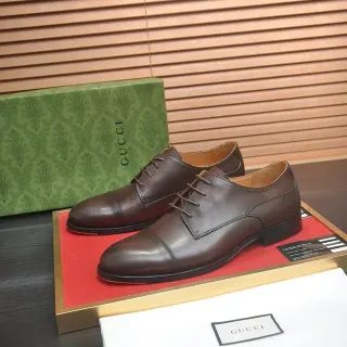 Gucci Chaussures Oxford Marron Cap-Toe