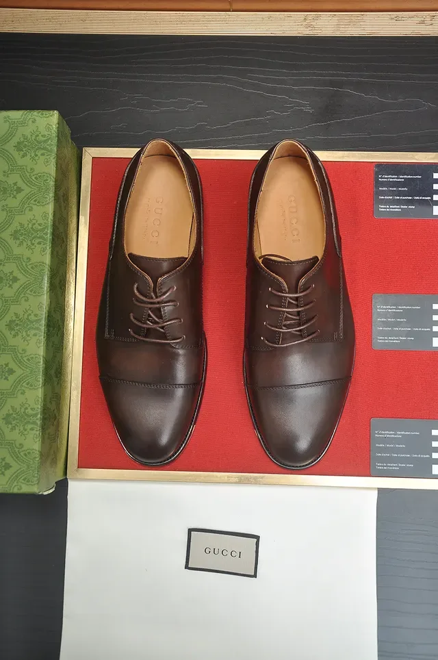 Gucci Chaussures Oxford Marron Cap-Toe 5