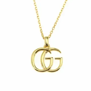 Gucci Double G Collier Pendentif Doré Entrelacé