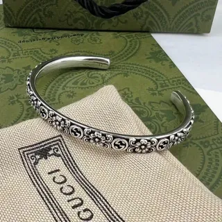 Gucci Floral GG Interlocking G Silver سوار الكف