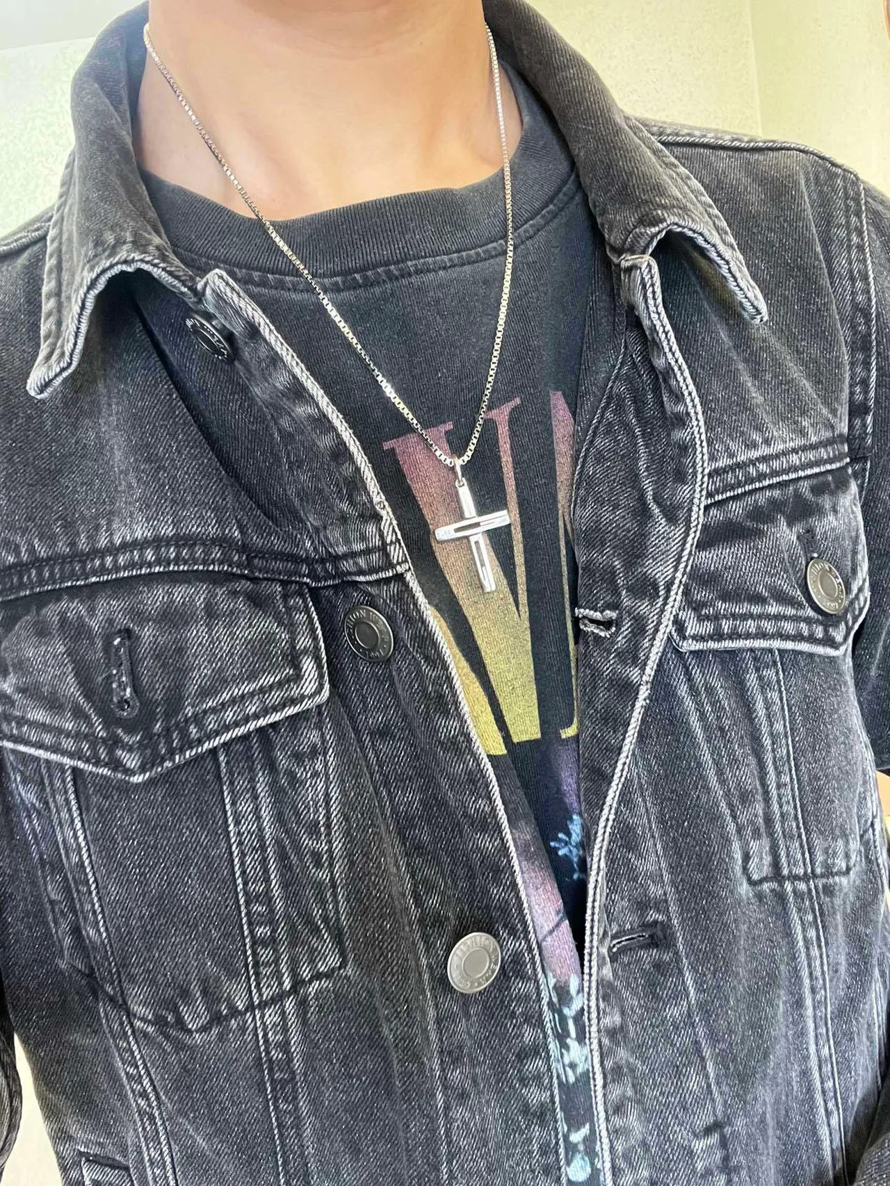 Gucci Geometric Cross Pendant Silver Necklace 8