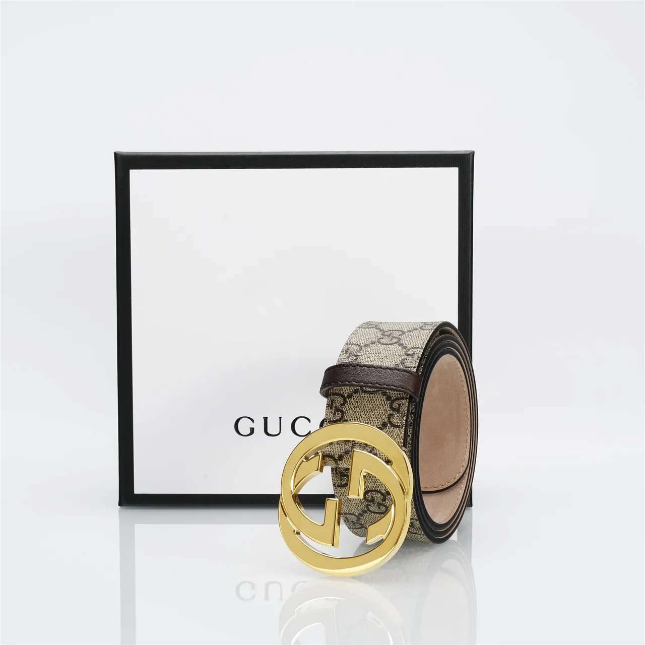 Gucci GG Marmont Cinturón de cuero Beige y Negro GG Monogram 6