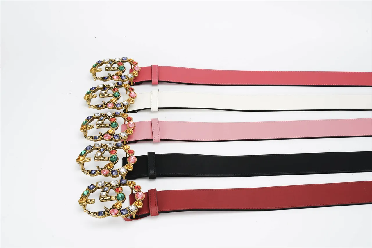 Gucci GG Marmont Crystal-Embellished Black Leather Belt 2