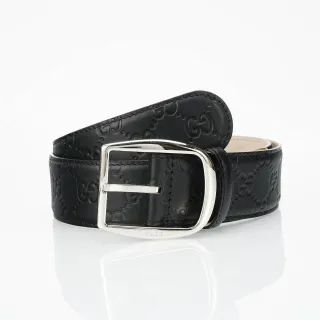 Gucci GG Marmont Embossed Black Leather Belt