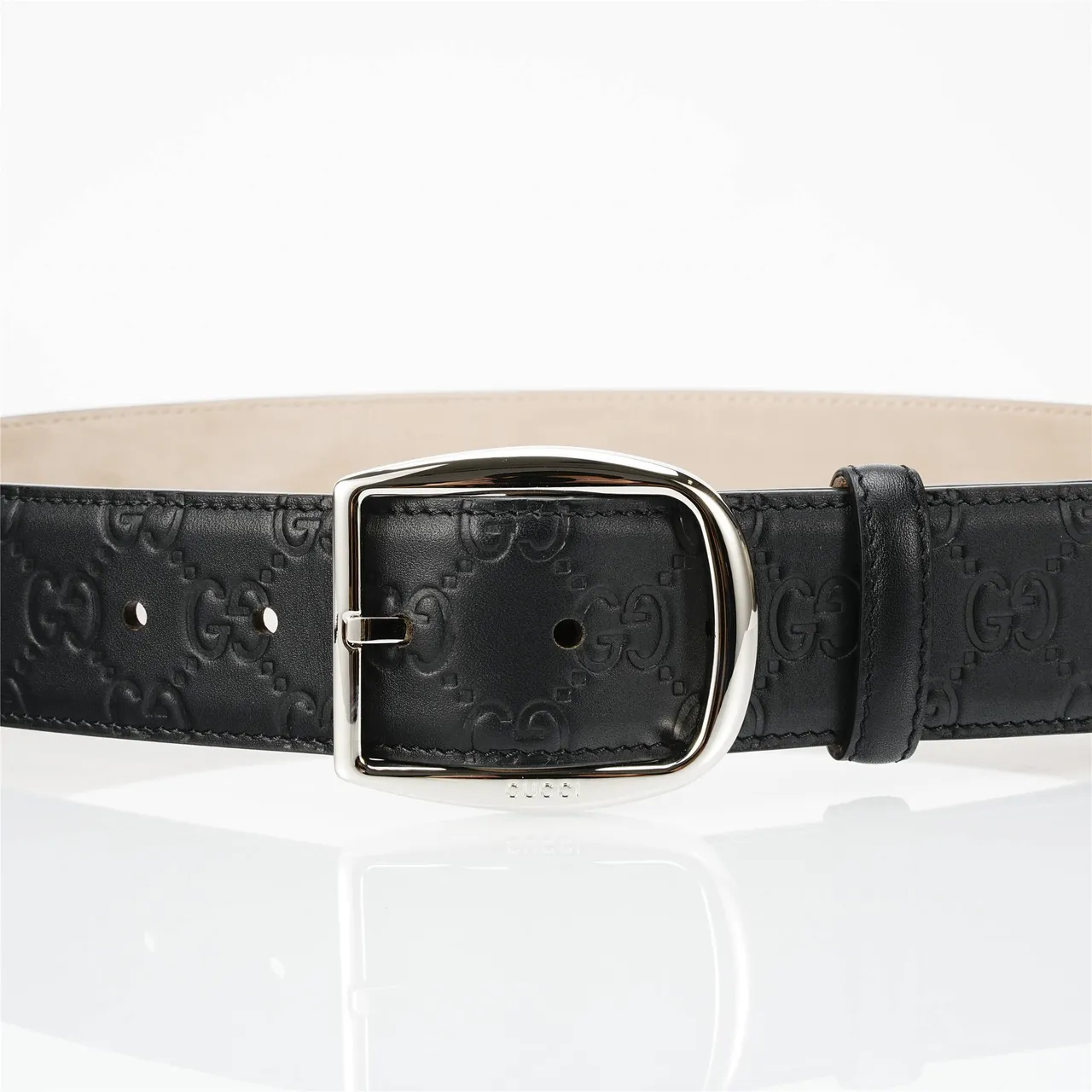 Gucci GG Marmont Embossed Black Leather Belt 8