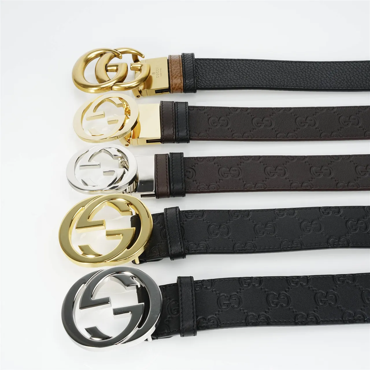 Gucci GG Marmont Embossed Monogram Leather Belt 3