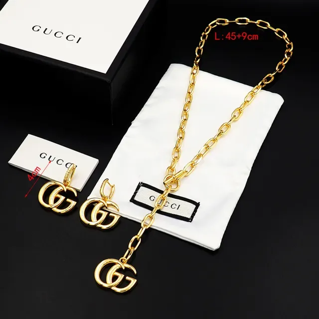 Gucci GG Marmont Gold-Tone Interlocking G Chain Necklace 8