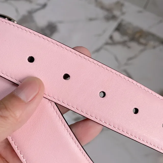 Gucci GG Marmont Pink Leather Belt 3