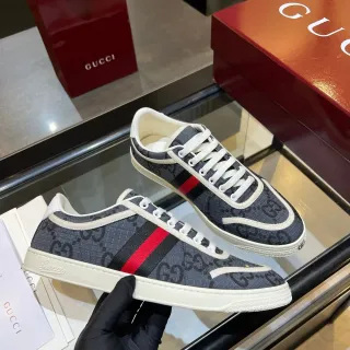 Gucci GG Tennis 1977 Monogram Web Stripe 生活款运动鞋