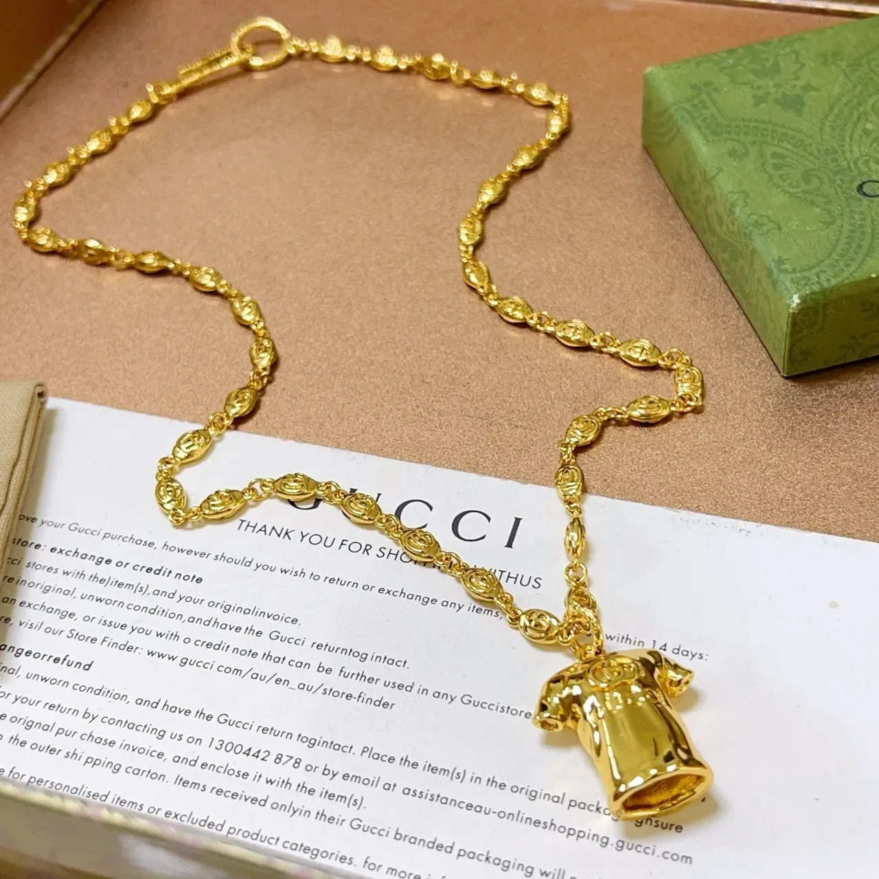Gucci Chaîne Texturée à Maillons Ovales en Or 6
