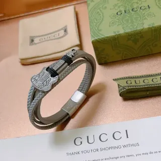 Gucci سوار تعويذة جيتار جلد مضفر