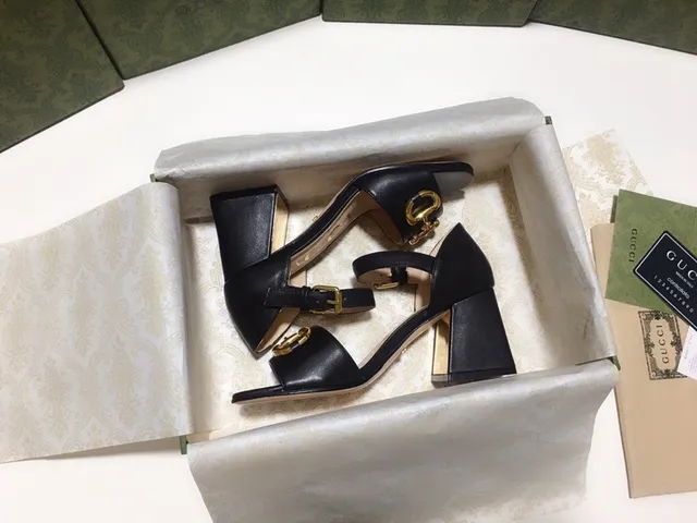 Gucci Horsebit 1955 Black Leather Gladiator Sandals 4