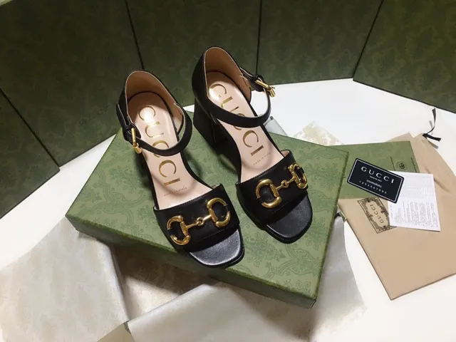 Gucci Horsebit 1955 Black Leather Gladiator Sandals 5