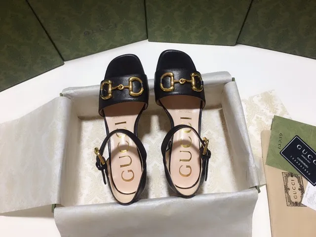 Gucci Horsebit 1955 Black Leather Gladiator Sandals 9