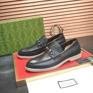 Gucci Horsebit 1955 黑色皮革 Horsebit 乐福鞋