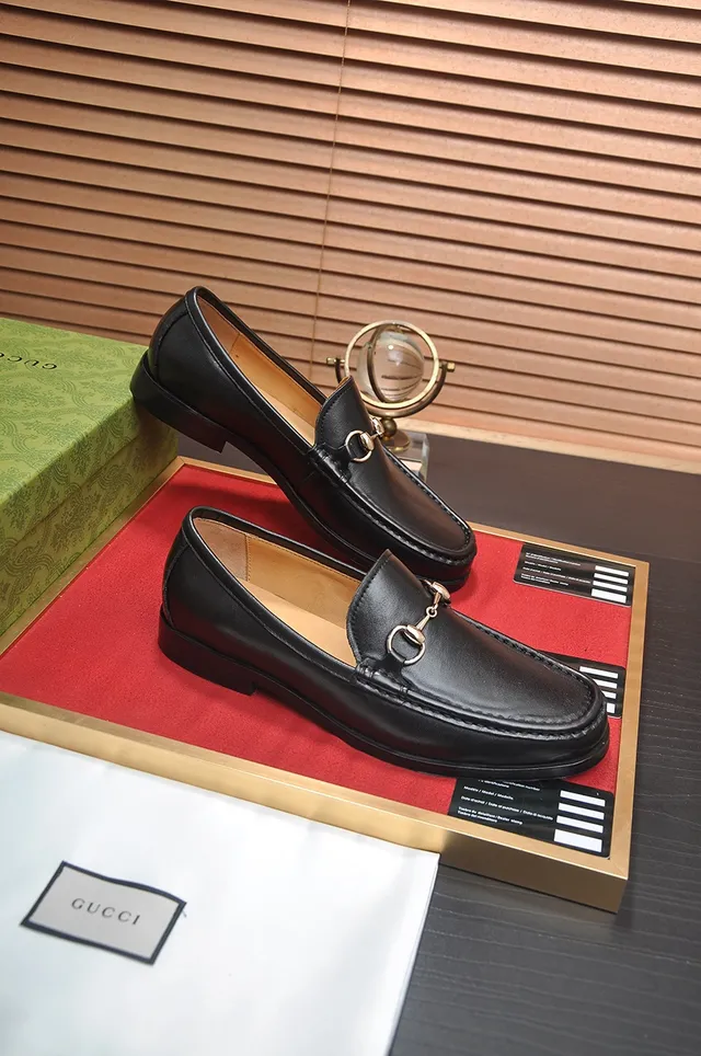 Gucci Horsebit 1955 Loafers de couro preto com Horsebit 4