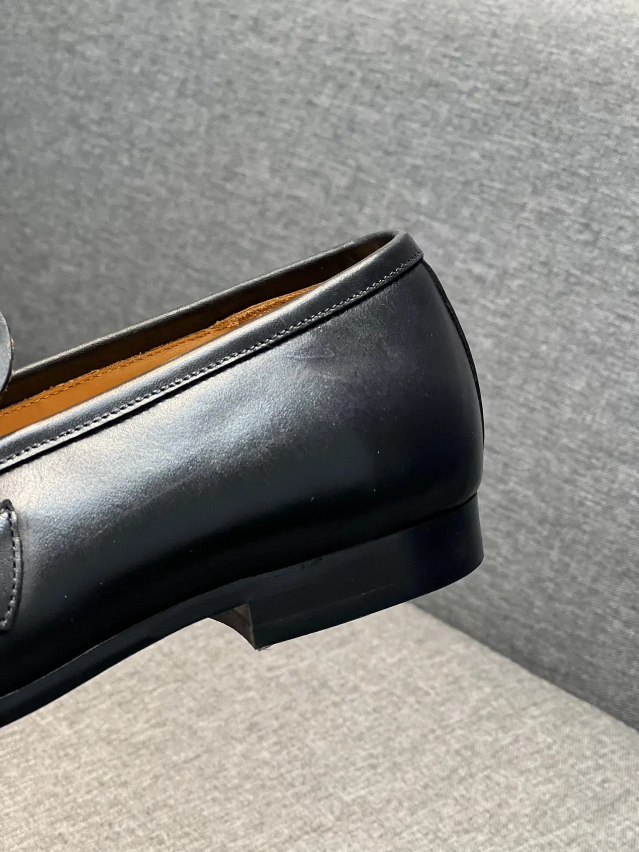 Gucci Horsebit 1955 Mocassim de couro preto com listra de rede 7